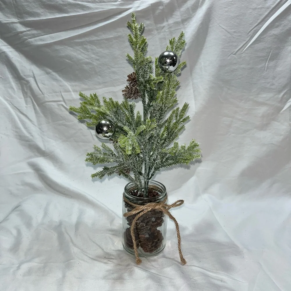 Rustic Green and Brown Holiday Garland with Pinecones